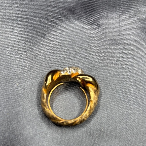 Kenneth Jay Lane Gold and Silver Twisted Ring - Picture 5 of 7